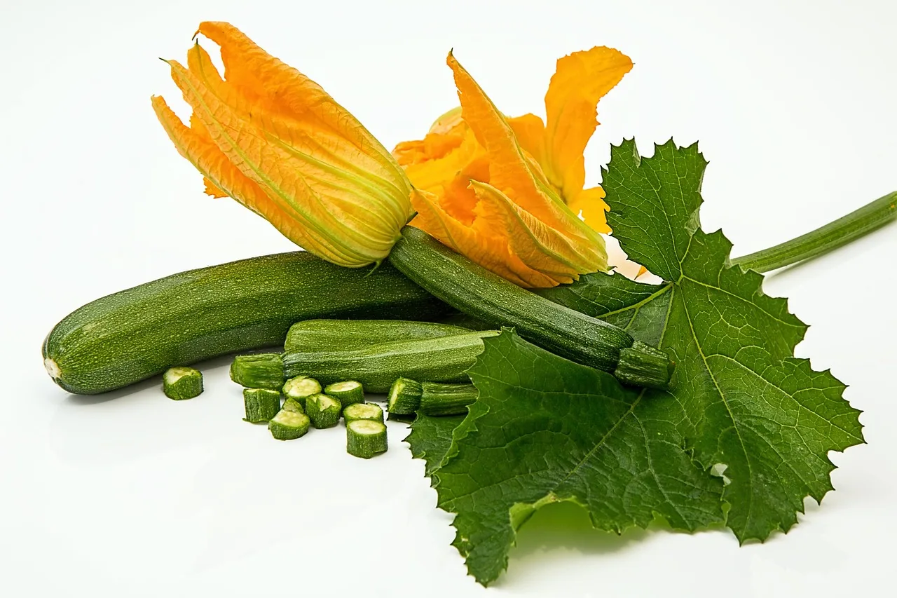 Zucchine fresche tagliate a fette pronte per essere cucinate in modo salutare.